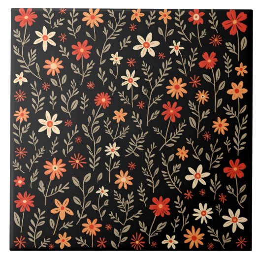  Mooie Bloemen Trendy Collectie Tegeltje (Voorkant)