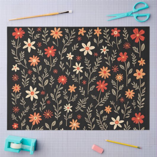 Mooie Bloemen Trendy Collectie Tissuepapier (Craft)