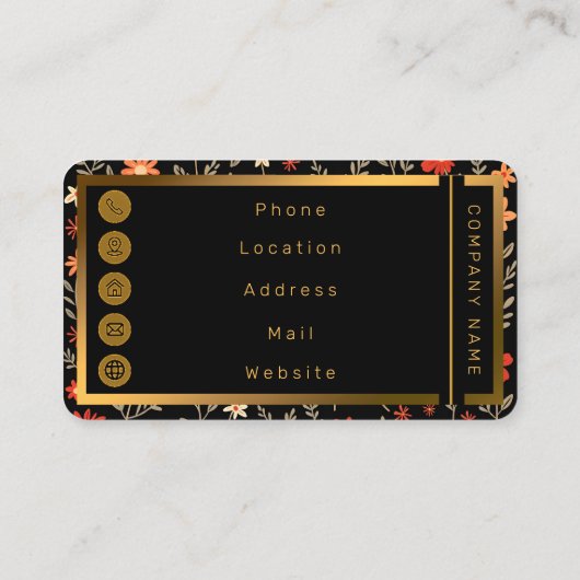  Mooie Bloemen Trendy Collectie Visitekaartje (Achterkant)