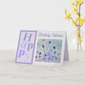 Mooie Bloemen Trendy Verjaardag Kaart (Gele Bloem)