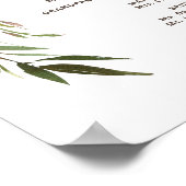 Mooie Bloemen | Trouwceremonie Programma Bord Poster (Hoek)