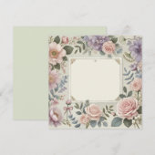 MOOIE BLOEMEN UITNODIGING/AANKONDIGING KAART (Voorkant / Achterkant)