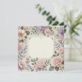 MOOIE BLOEMEN UITNODIGING/AANKONDIGING KAART (Staand voorkant)