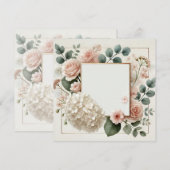 Mooie bloemen uitnodiging kennisgeving (Voorkant / Achterkant)