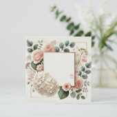 Mooie bloemen uitnodiging kennisgeving (Staand voorkant)