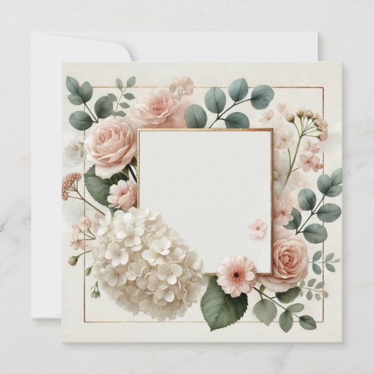 Mooie bloemen uitnodiging kennisgeving (Voorkant)