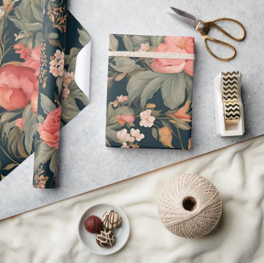 Mooie bloemen van Roos Cadeaupapier (Crafts)