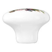 Mooie bloemen van roze rozen keramische knop (Zijkant)