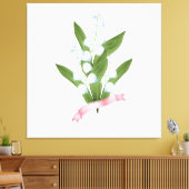 Mooie bloemen vergeten mij-niet-witte bloemen vint canvas afdruk (Insitu (Woonkamer))