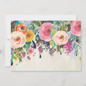 Mooie Bloemen Verjaardag Uitnodiging, Kaart (Achterkant)