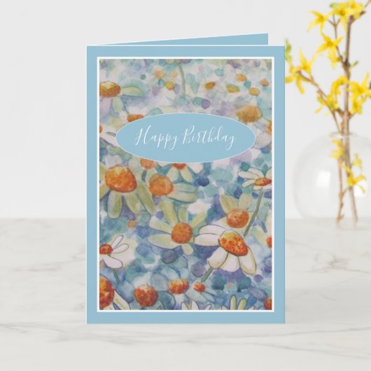 Mooie Bloemen Verjaardagskaart Kaart (Gele Bloem)