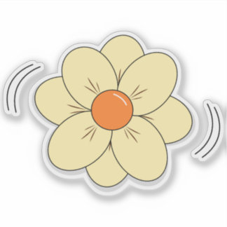 Mooie Bloemen Vinyl Sticker