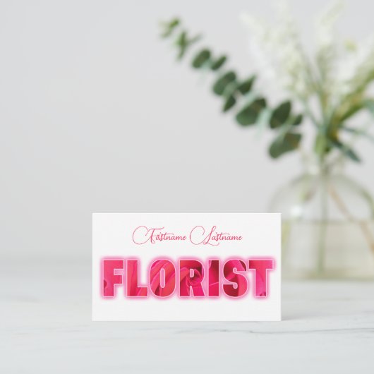Mooie bloemen voor floristische en tuindeskundigen visitekaartje (Staand voorkant)