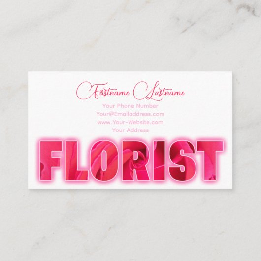 Mooie bloemen voor floristische en tuindeskundigen visitekaartje (Achterkant)