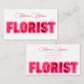 Mooie bloemen voor floristische en tuindeskundigen visitekaartje (Voorkant / Achterkant)