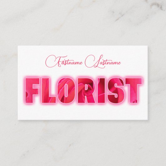 Mooie bloemen voor floristische en tuindeskundigen visitekaartje (Voorkant)