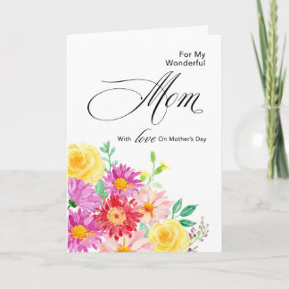 Mooie Bloemen voor Moeder op Moederdag Kaart
