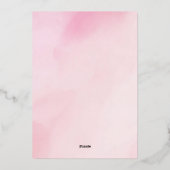 Mooie Bloemen Vrouwelijke Bruids Douche Uitnodigin Folie Uitnodiging (Achterkant)