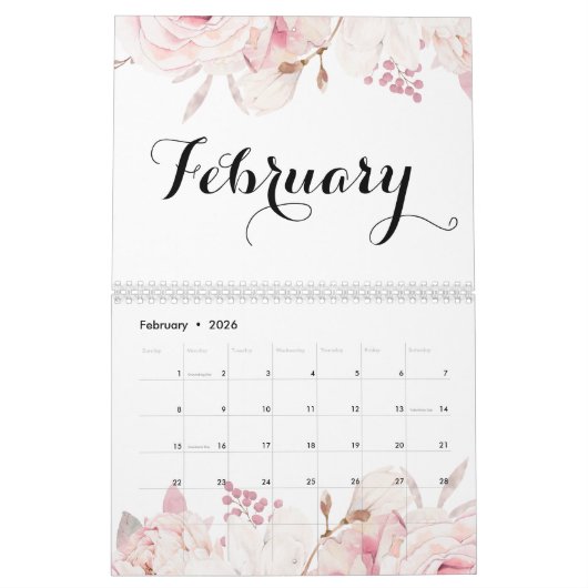 Mooie Bloemen Wandkalender 2025 Kalender (Feb 2026)