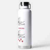 Mooie bloemen waterfles (Achterkant)