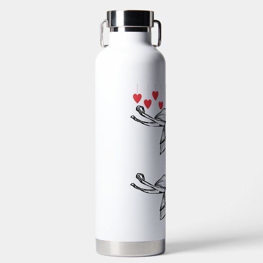 Mooie bloemen waterfles (Voorkant)