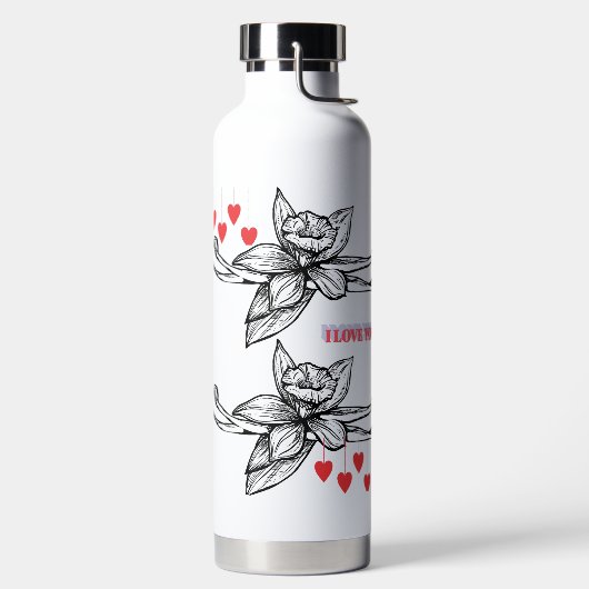 Mooie bloemen waterfles (Links)