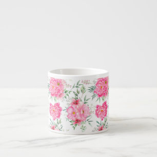 Mooie Bloemen Waterverf Bloemenpatroon Espresso Kop