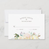 Mooie bloemen | Waterverf bruiloft RSVP (Voorkant)