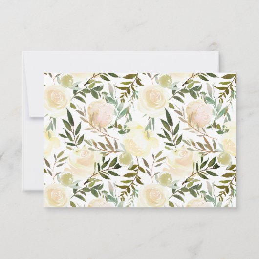 Mooie bloemen | Waterverf bruiloft RSVP Kaartje (Achterkant)