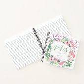 Mooie bloemen | Waterverf Floral en Leaves Notitieboek (Binnen)