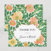 Mooie bloemen Waterverf Hartelijk dank Kaart (Voorkant / Achterkant)