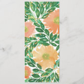 Mooie Bloemen Waterverf Schilderen Menu Kaart (Achterkant)