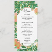 Mooie Bloemen Waterverf Schilderen Menu Kaart (Voorkant / Achterkant)