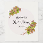 Mooie bloemen wijn etiket (Enkel label)
