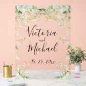 Mooie Bloemen Wildbloemen Neutrale Kleur Bruiloft Acryl Bord (Huwelijk)