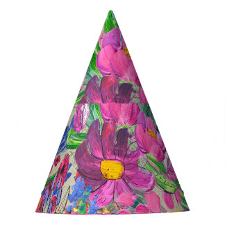 Mooie Bloemen: Wildflower Waterverf Wallpaper Feesthoedjes