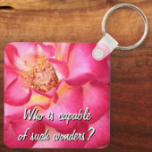 mooie bloemen, zoet lente vreugde sleutelhanger (Achterkant)