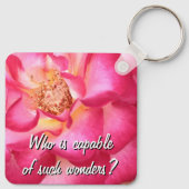 mooie bloemen, zoet lente vreugde sleutelhanger (Achterkant)