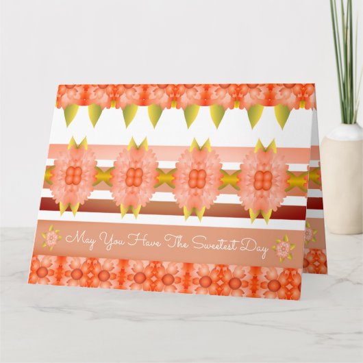 Mooie Bloemen Zuster Verjaardag Kaart (Voorkant)