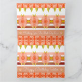 Mooie Bloemen Zuster Verjaardag Kaart (Binnen)