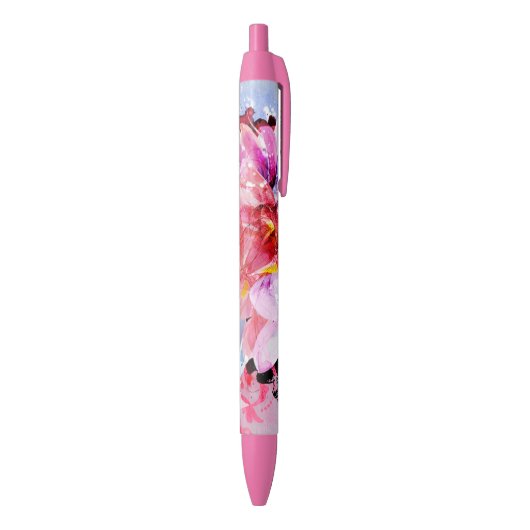 Mooie bloemen zwarte inkt pen (Achterkant (Verticaal))