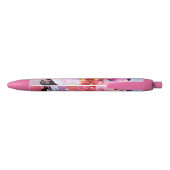 Mooie bloemen zwarte inkt pen (Achterkant)