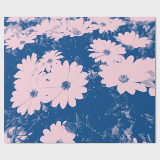 Mooie bloemenafbeelding op inpakpapier (Vlak)