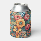 Mooie bloemenboeket blikjeskoeler (Blikje Voorkant)