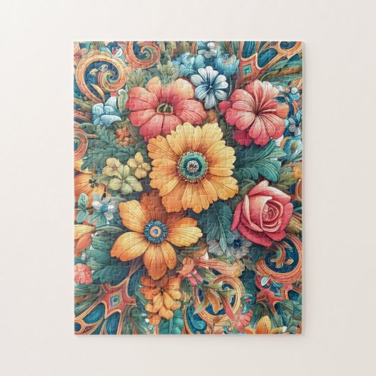 Mooie bloemenboeket legpuzzel (Verticaal)