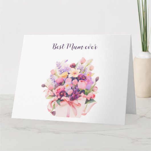 Mooie bloemenboeket Moederdag Kaart (Voorkant)