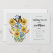 Mooie Bloemenboeket Verjaardag Brunch  Kaart (Voorkant)