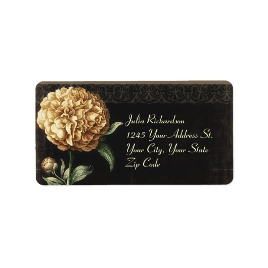 Mooie  bloemenbruiloft adresetiketten etiket (Voorkant)