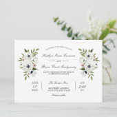 Mooie bloemenbruiloft uitnodiging (Staand voorkant)