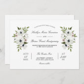 Mooie bloemenbruiloft uitnodiging (Voorkant / Achterkant)